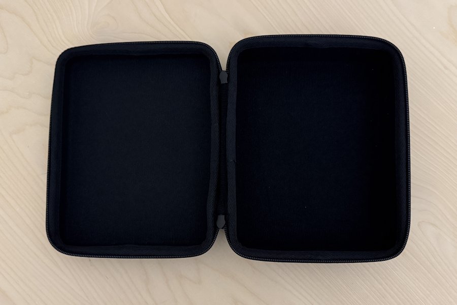 An Empty Iris Keyboard Travel Case