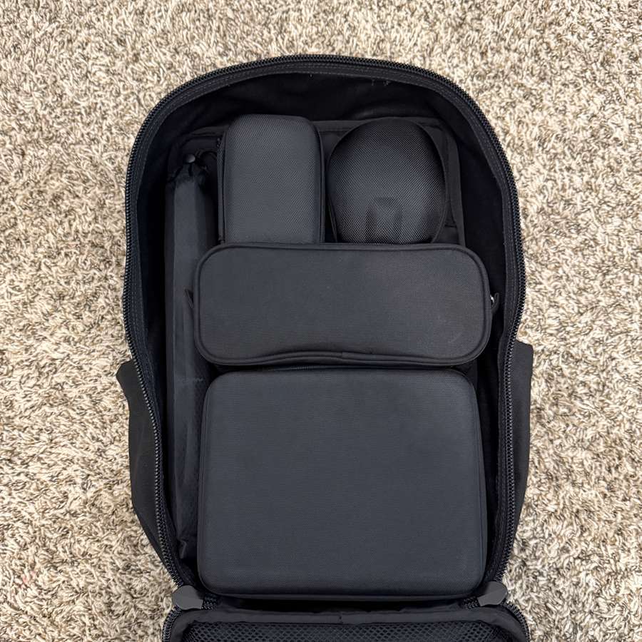 The Iris Keyboard Travel Case Fitting Inside My Personal Item Bag